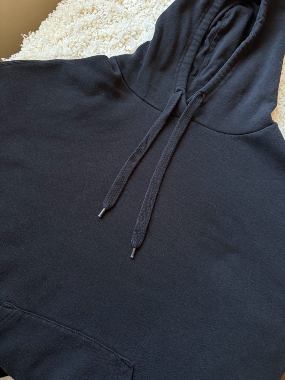 Classic Black Women's Hoodie with Drawstring Hood